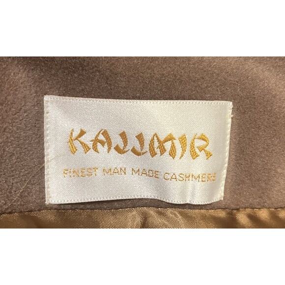 Vtg 70s Juli de Roma Tan Belted Over Coat 10 Kajjmir Man Made Cashmere Classic - Picture 9 of 14